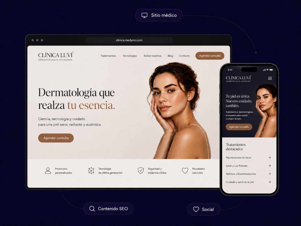 Clínica Luví — Dermatología Avanzada en escritorio y móvil