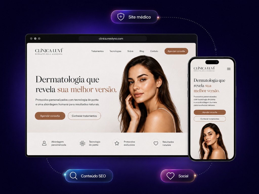 Site Clínica Luvi — desktop e mobile